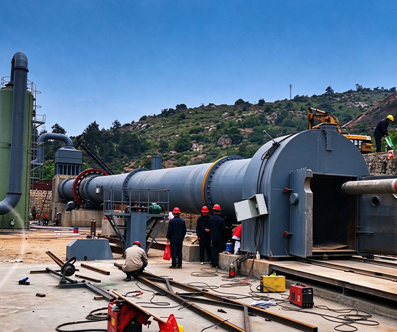 80 TPD Lime Rotary Kiln Line Installed in Yunnan, China